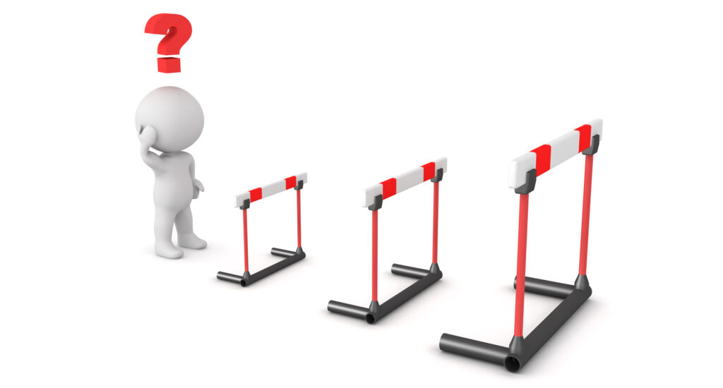 3d,Character,Having,Doubts,About,Overcoming,Obstacles.,3d,Rendering,Isolated
