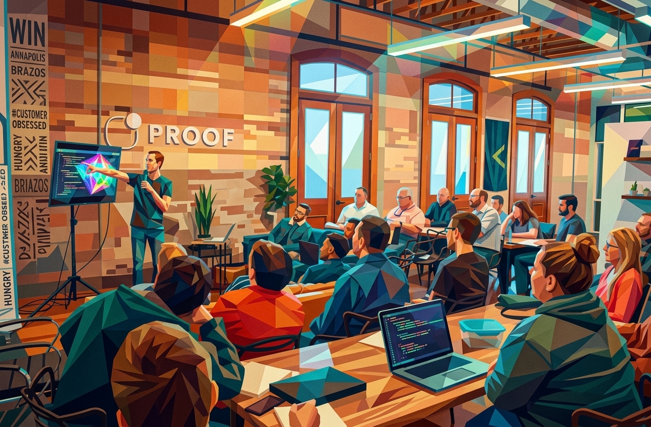 Executive leading a hybrid meeting with confidence