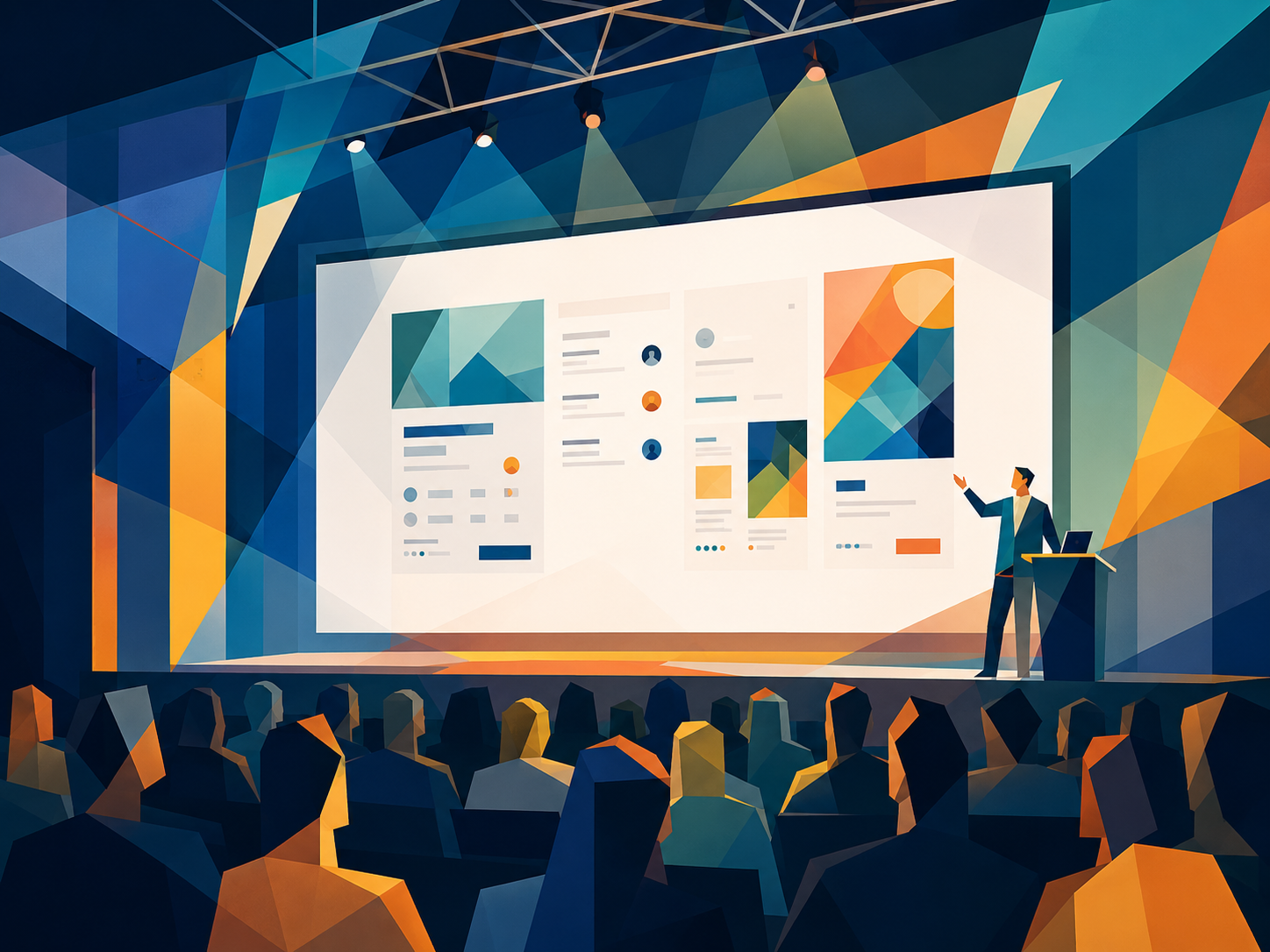 Executive conquering the fear of public speaking through message structure
